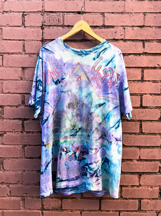 Vintage 1994 Pink Floyd Divsion Bell Tie Dye Tee ( XL )