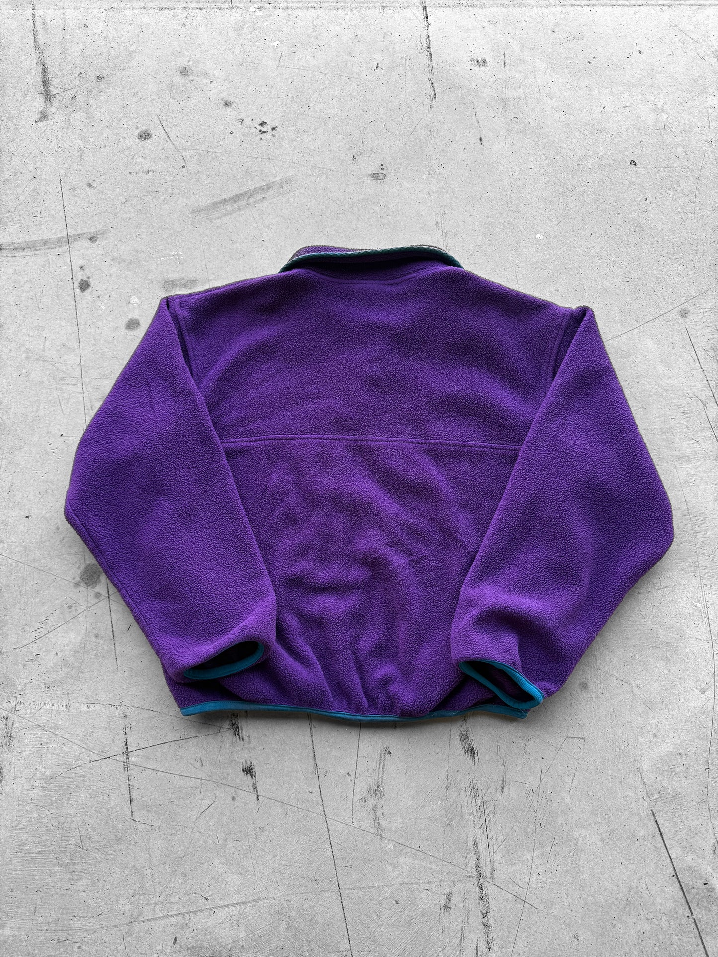 Vintage 90s LL Bean Purple & Green Fleece ( Medium )