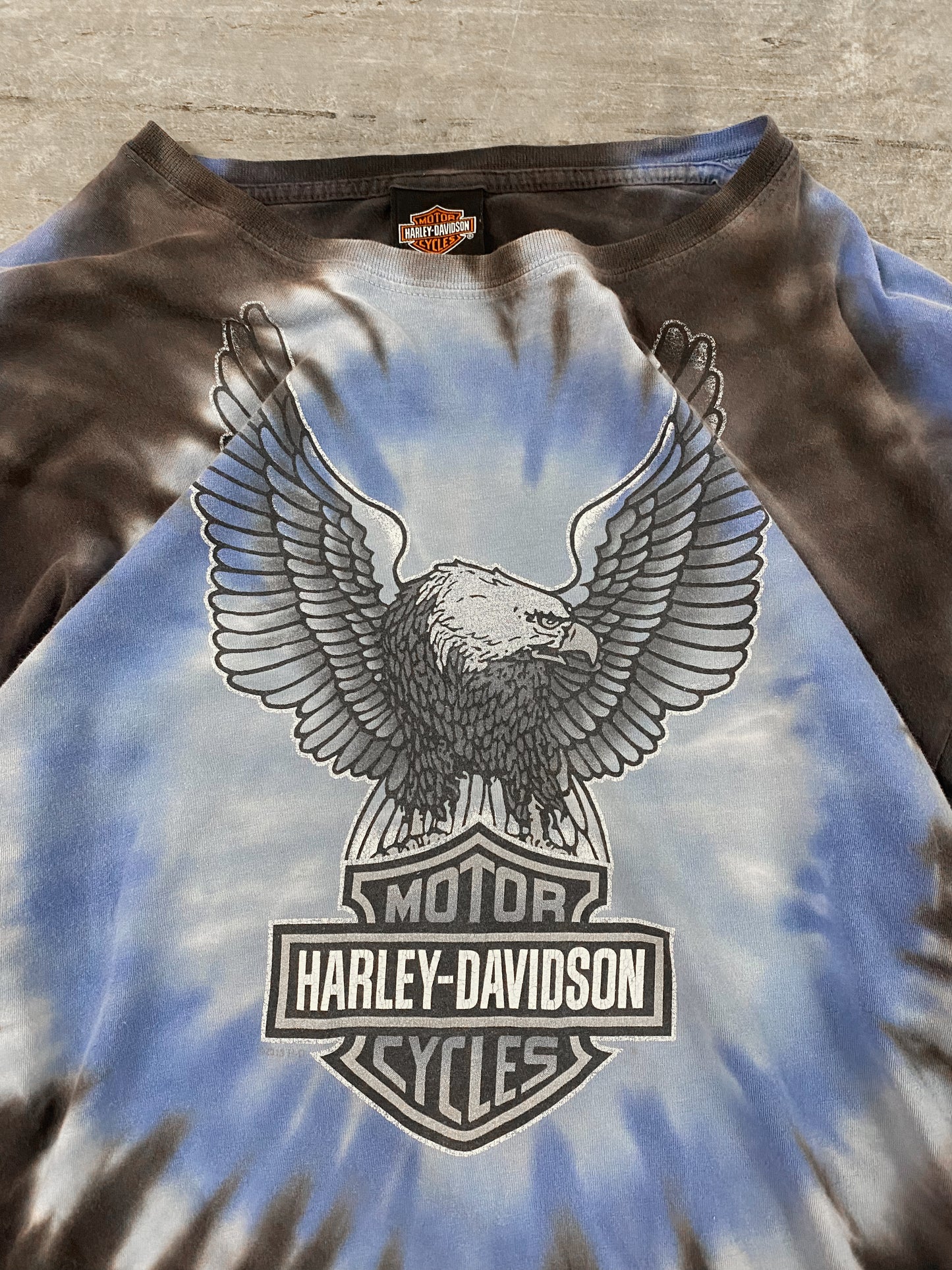 Vintage Y2K Tie dye Harley Davidson Long Sleeve ( XL )