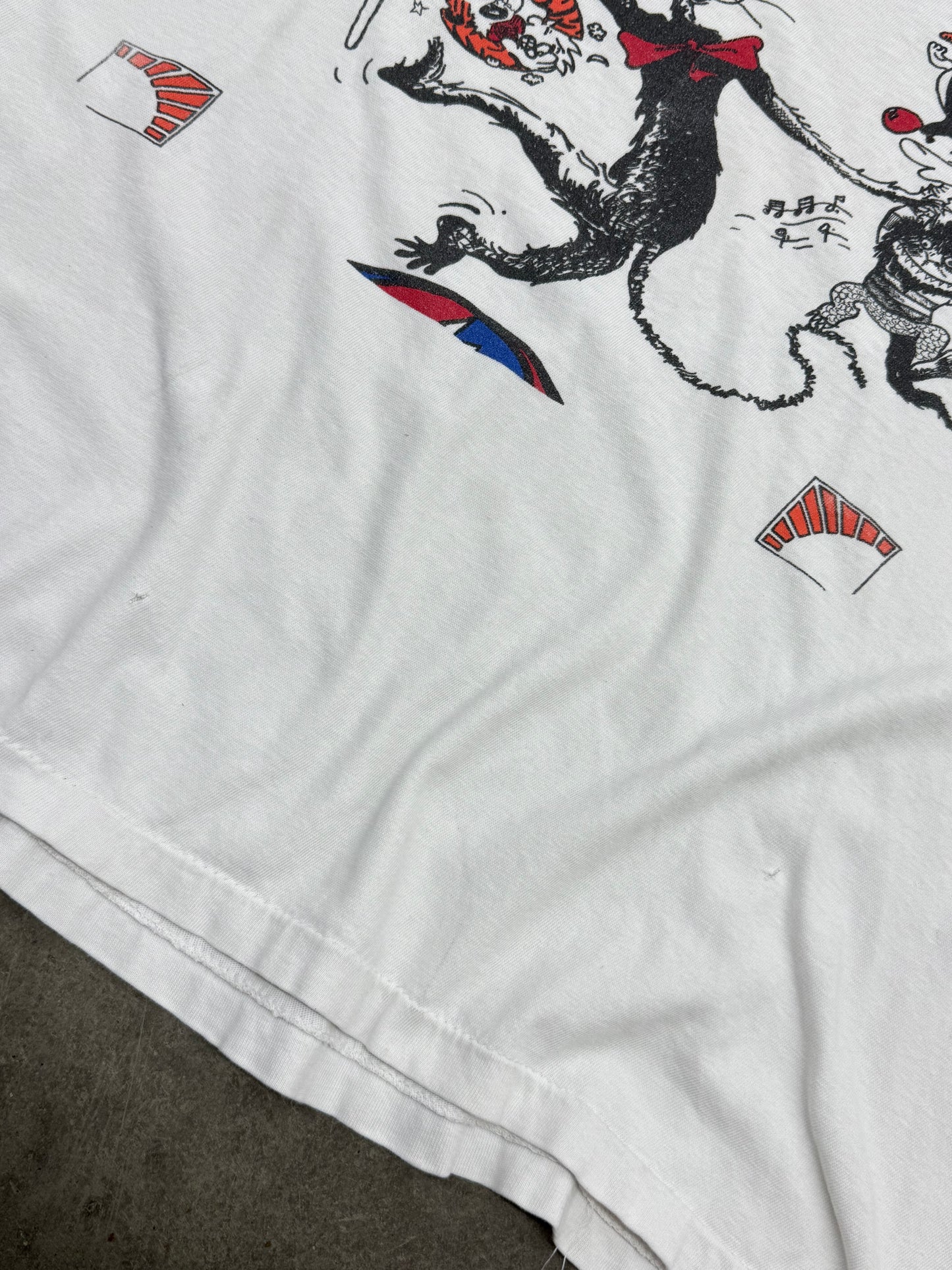 Vintage 1991 Grateful Dead Summer Tour Cat In The Hat Bootleg Tee ( Boxy XL )