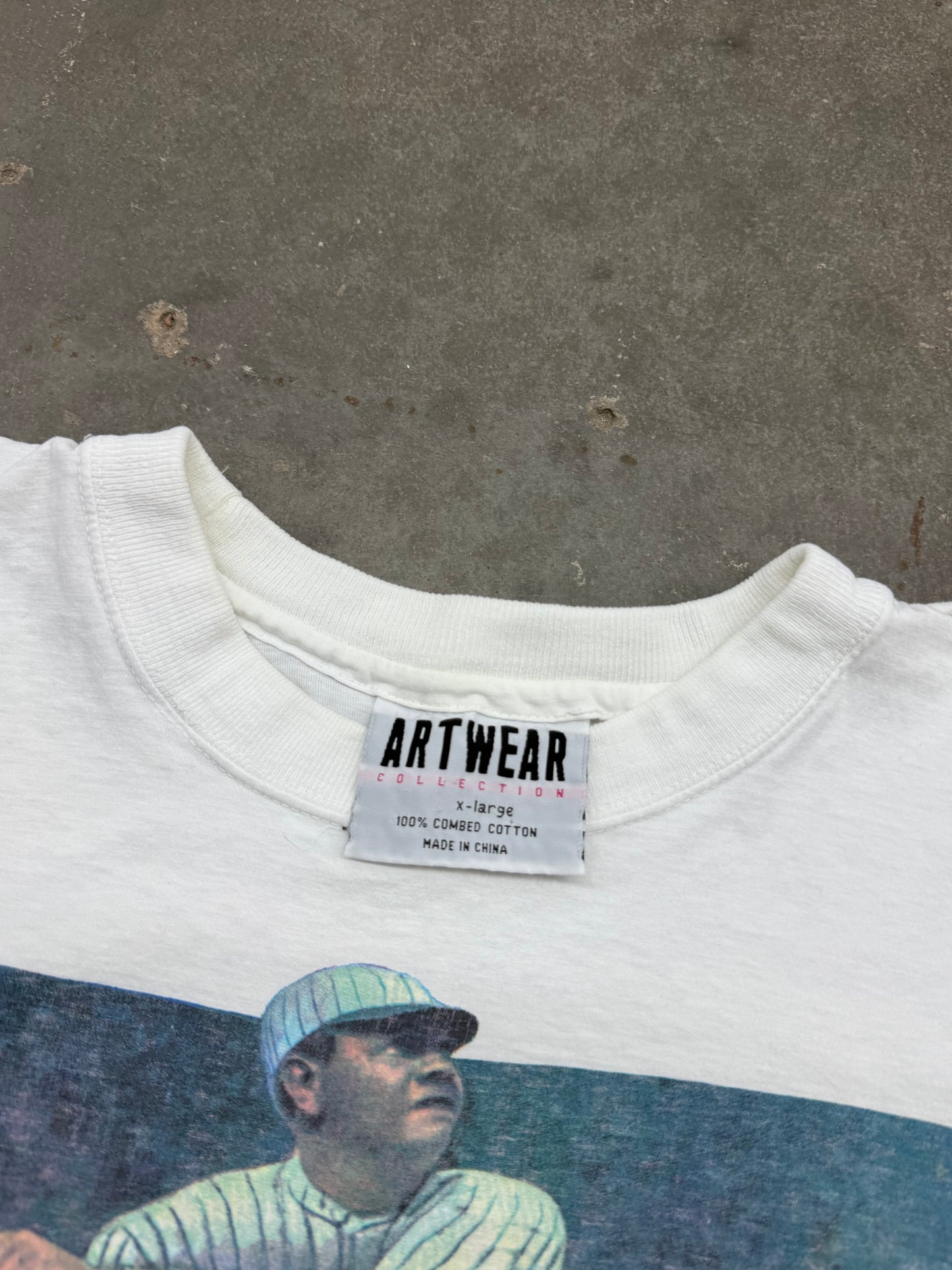 Vintage 1991 Babe Ruth Baseball Art Tee ( XL )