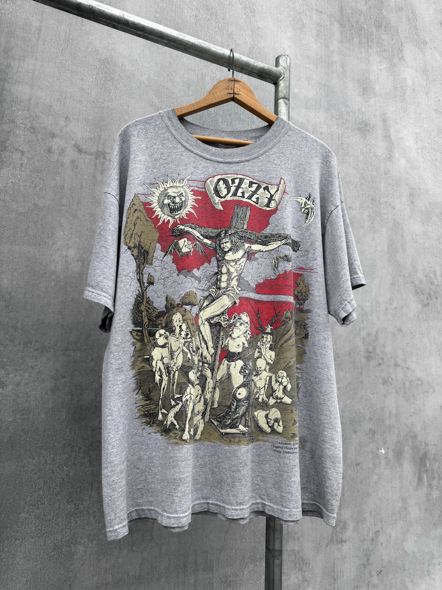 Vintage 1990s Ozzy Osbourne Crucifixion Glow In Dark Tee ( XL )