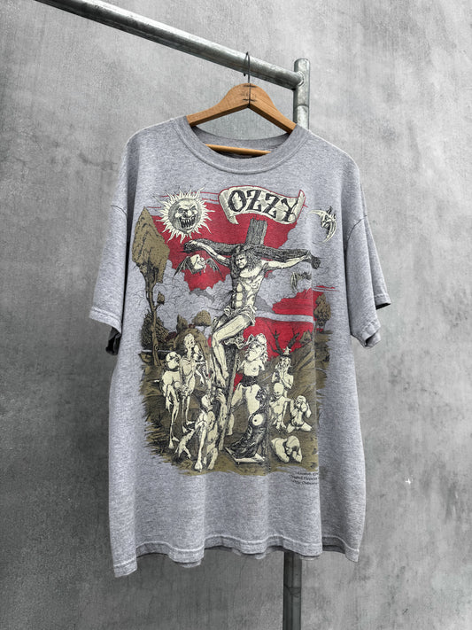 Vintage 1990s Ozzy Osbourne Crucifixion Glow In Dark Tee ( XL )