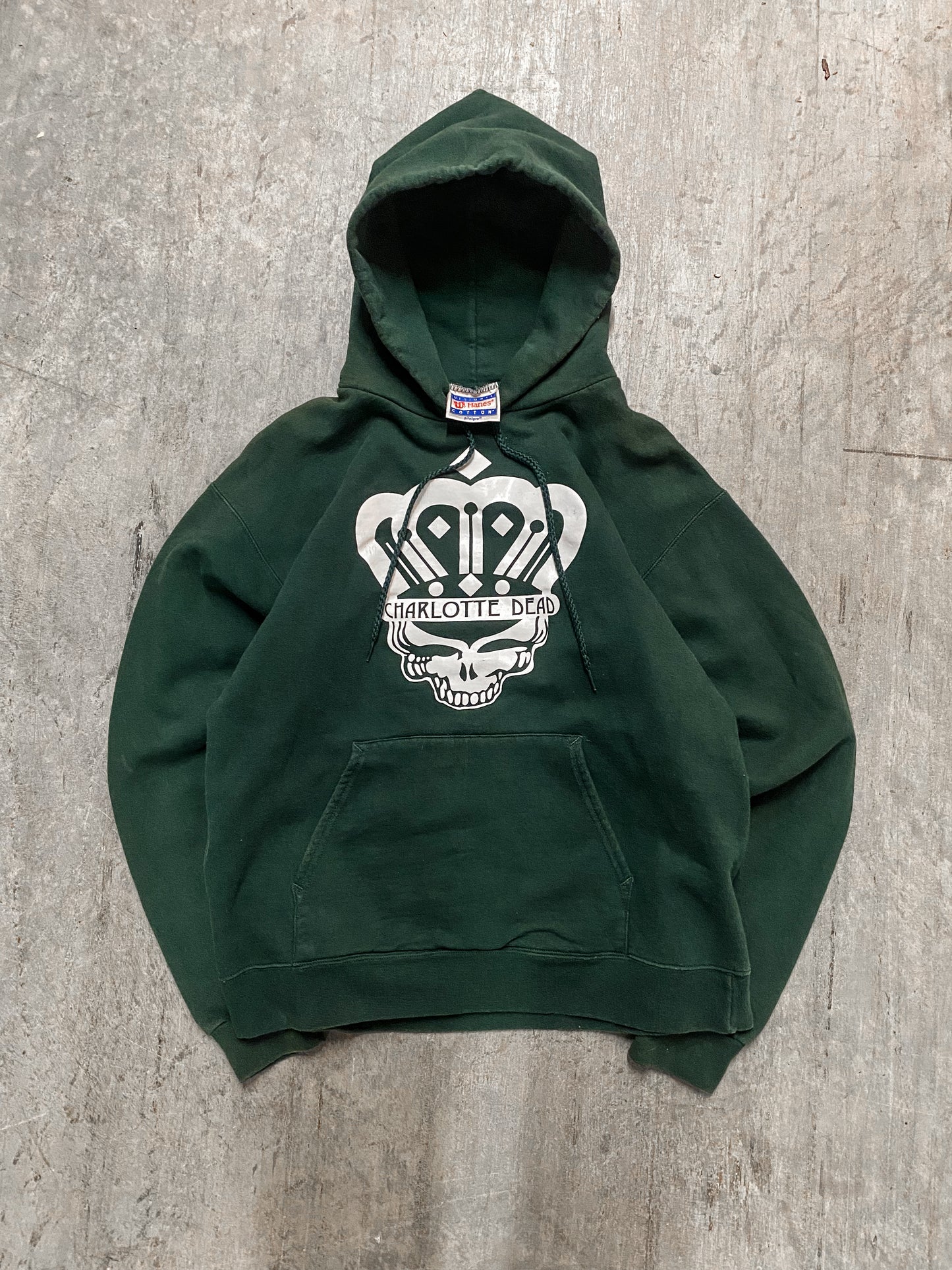 Vintage 90’s Grateful Dead Charlotte Green Hoodie ( Small Fits M )