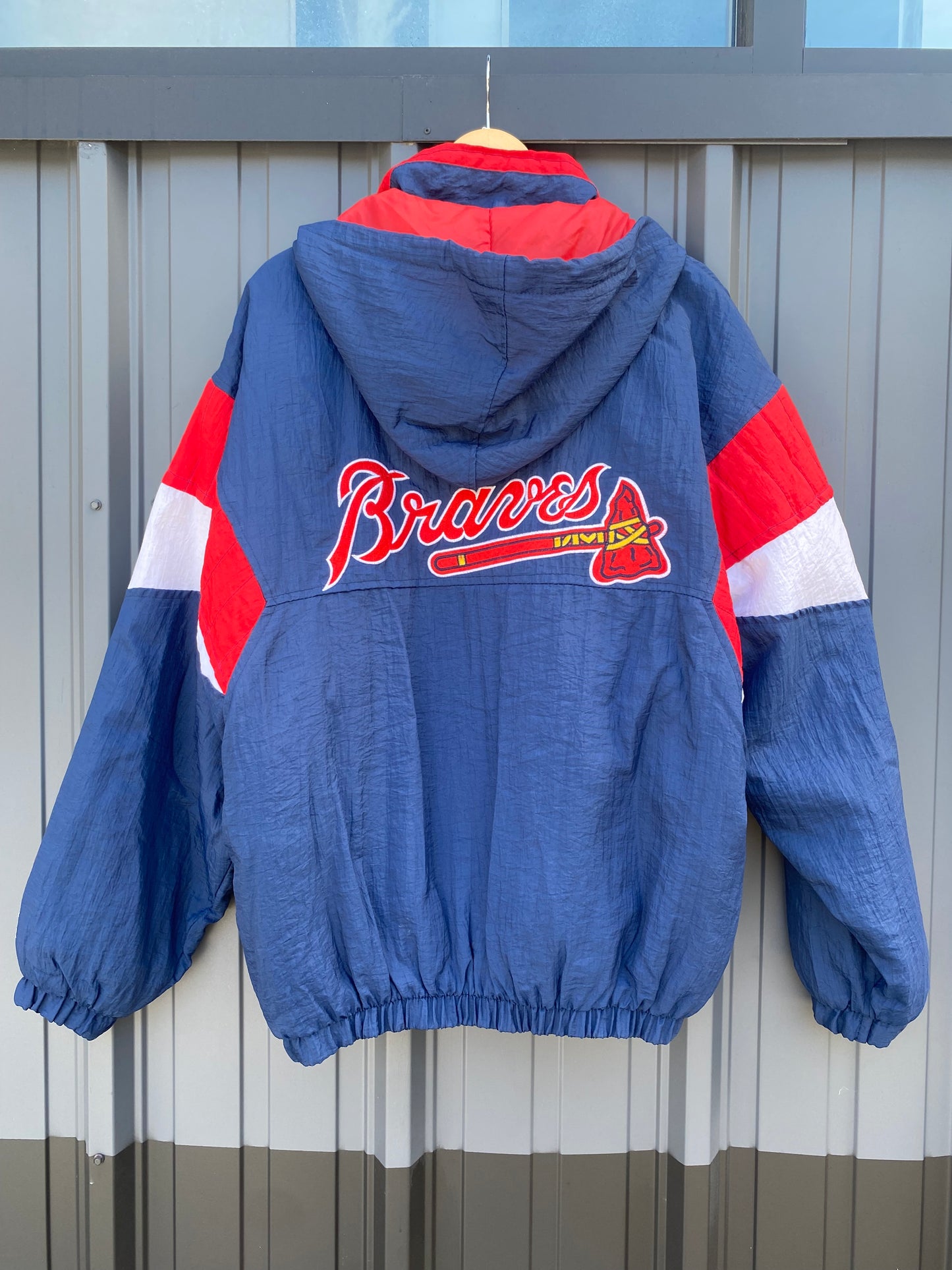 Vintage 90’s Atlanta Braves Starter Quarter Zip Jacket ( XL )