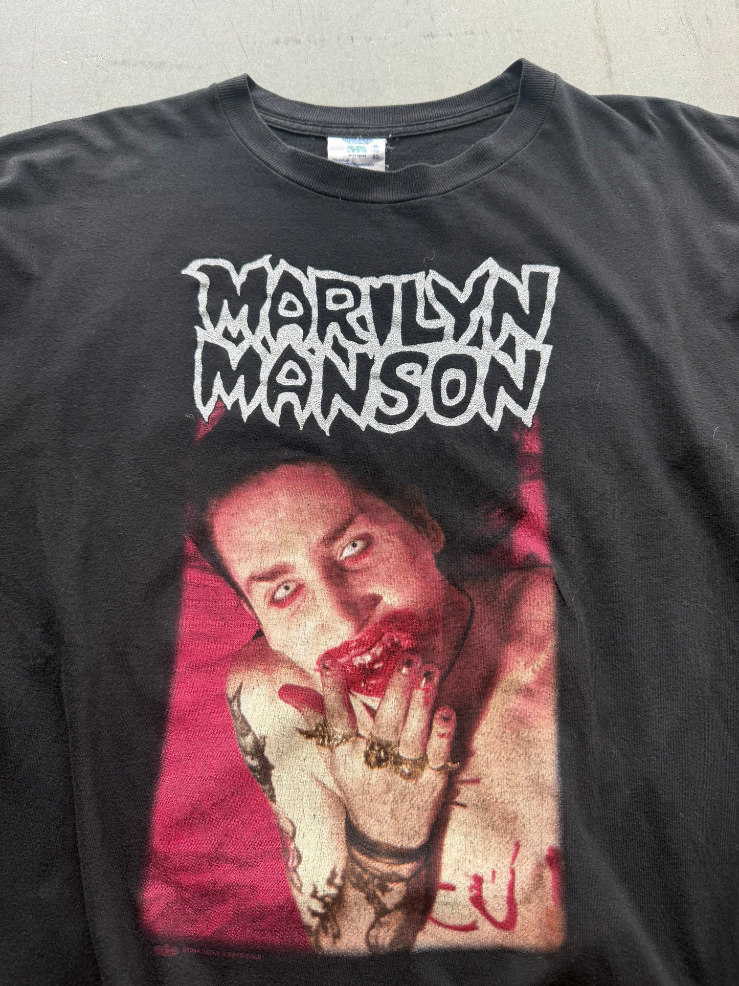 Vintage 1990s Marilyn Manson God Of Fuck Tee ( XL )