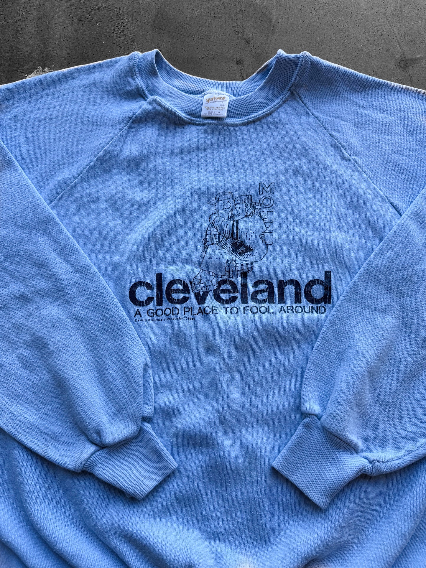 Vintage 80s Cleveland “A Good Place To Fool Around” Crewneck ( Large )
