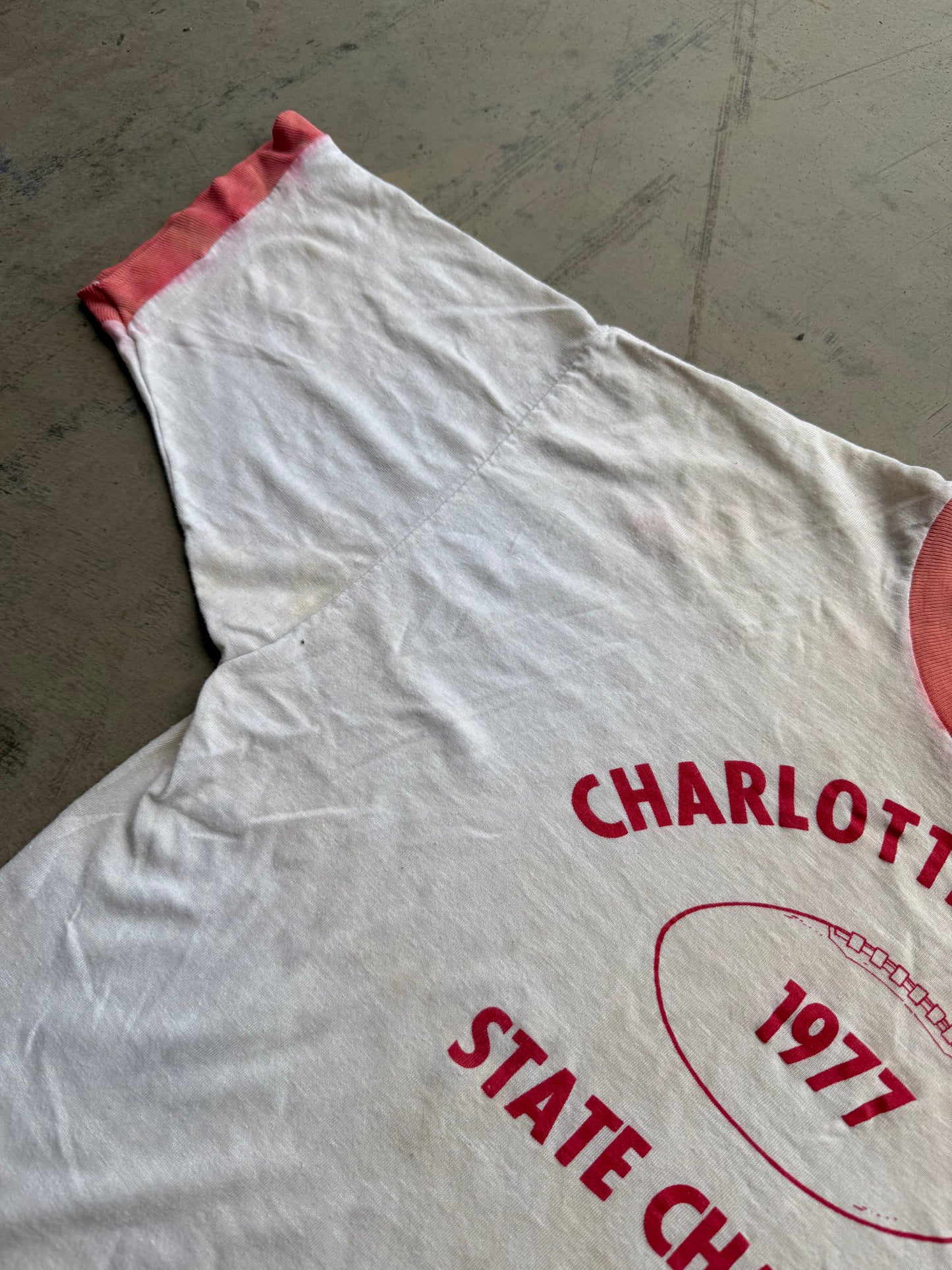 Vintage 1977 Charlotte Catholic State Champs Tee ( Medium )