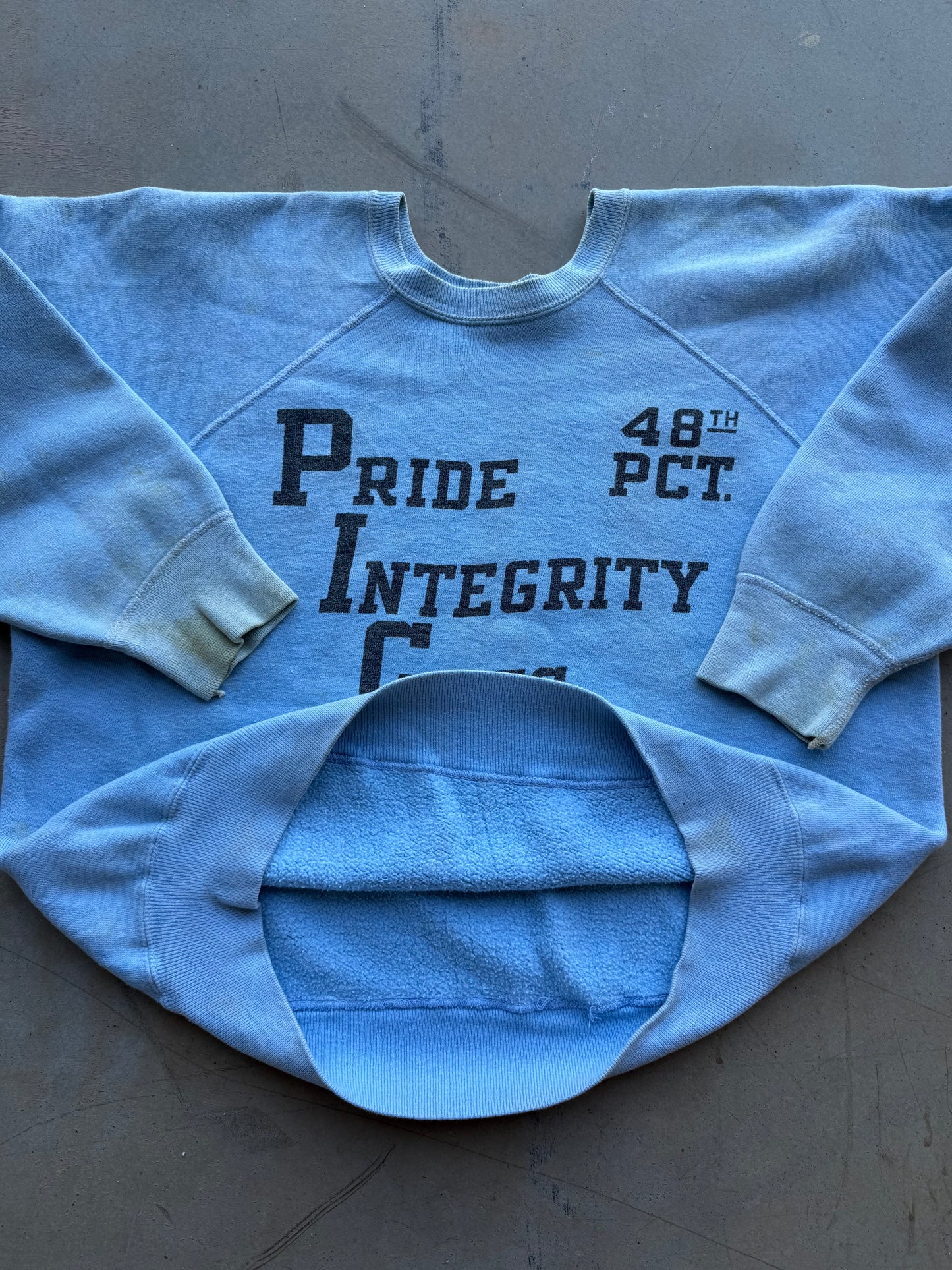 Vintage 6 0 s Pig 48th Precinct NYC Blue Sweatshirt ( Medium )