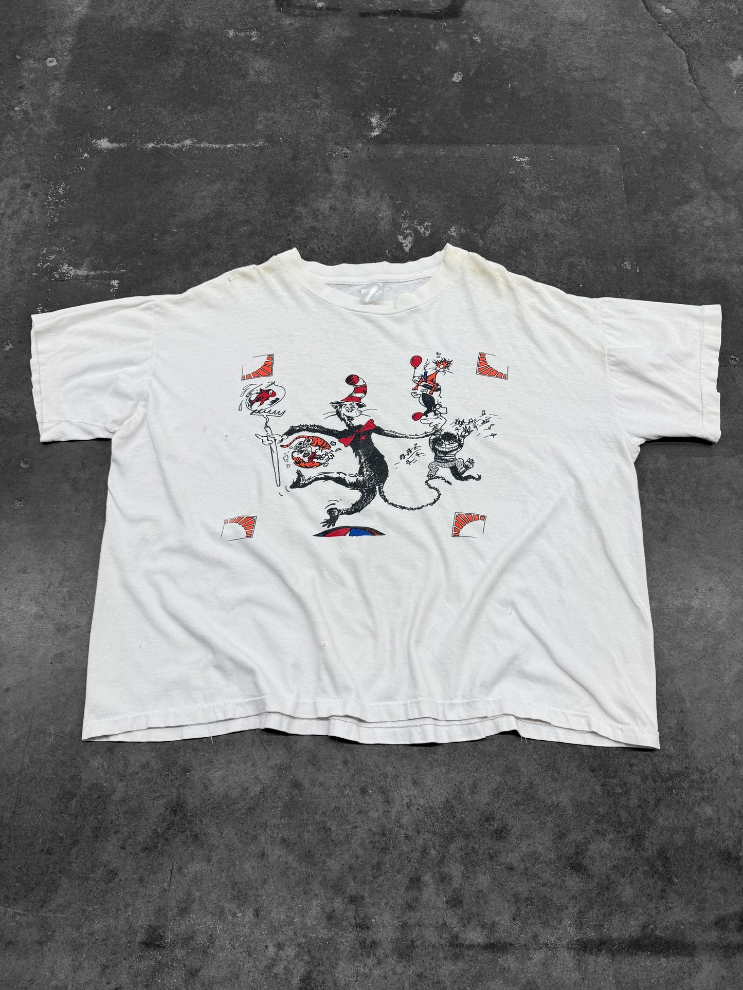 Vintage 1991 Grateful Dead Summer Tour Cat In The Hat Bootleg Tee ( Boxy XL )