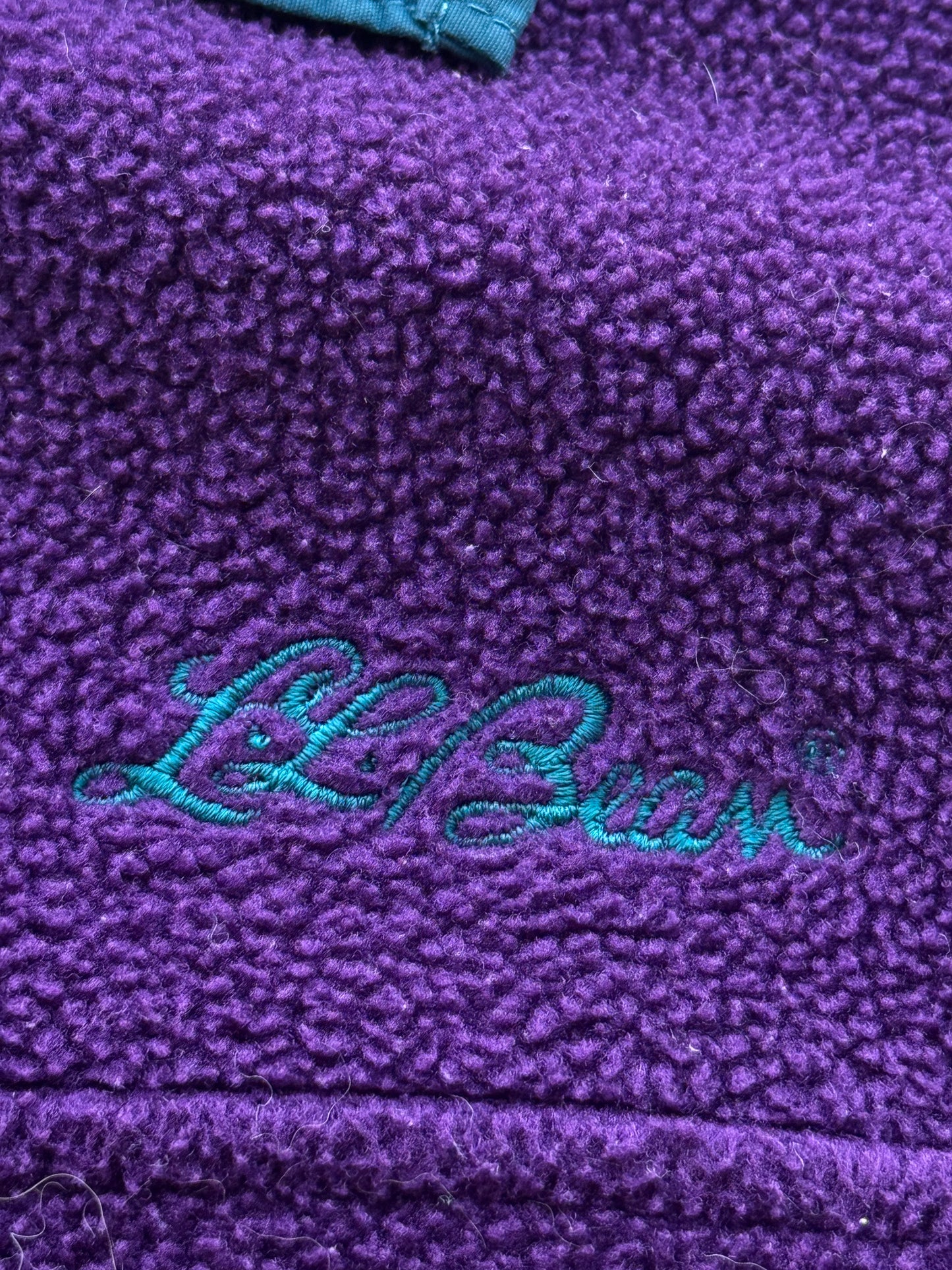 Vintage 90s LL Bean Purple & Green Fleece ( Medium )