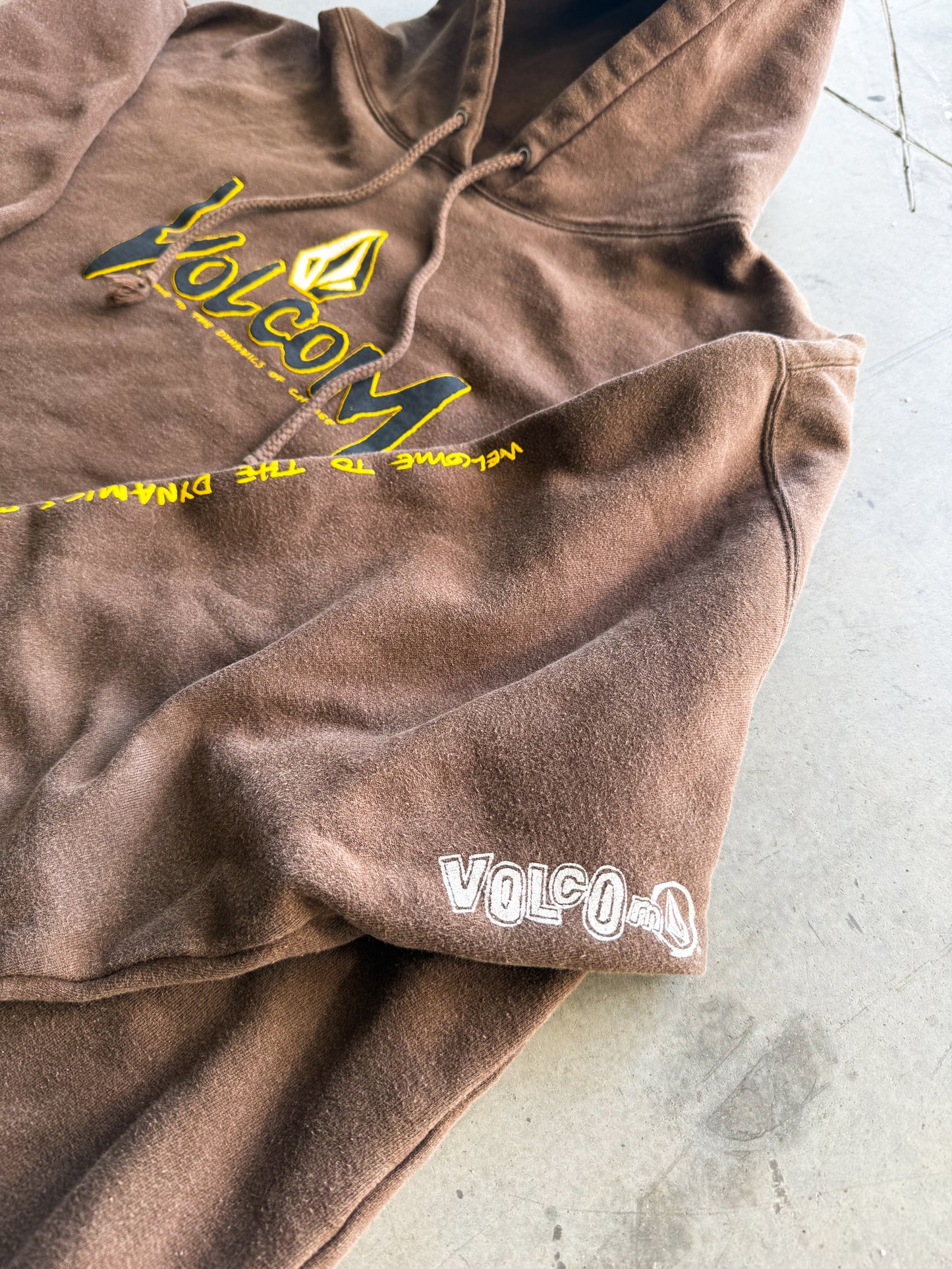 Vintage 2000s Volcom Brown Skate Y2K Hoodie ( XL )