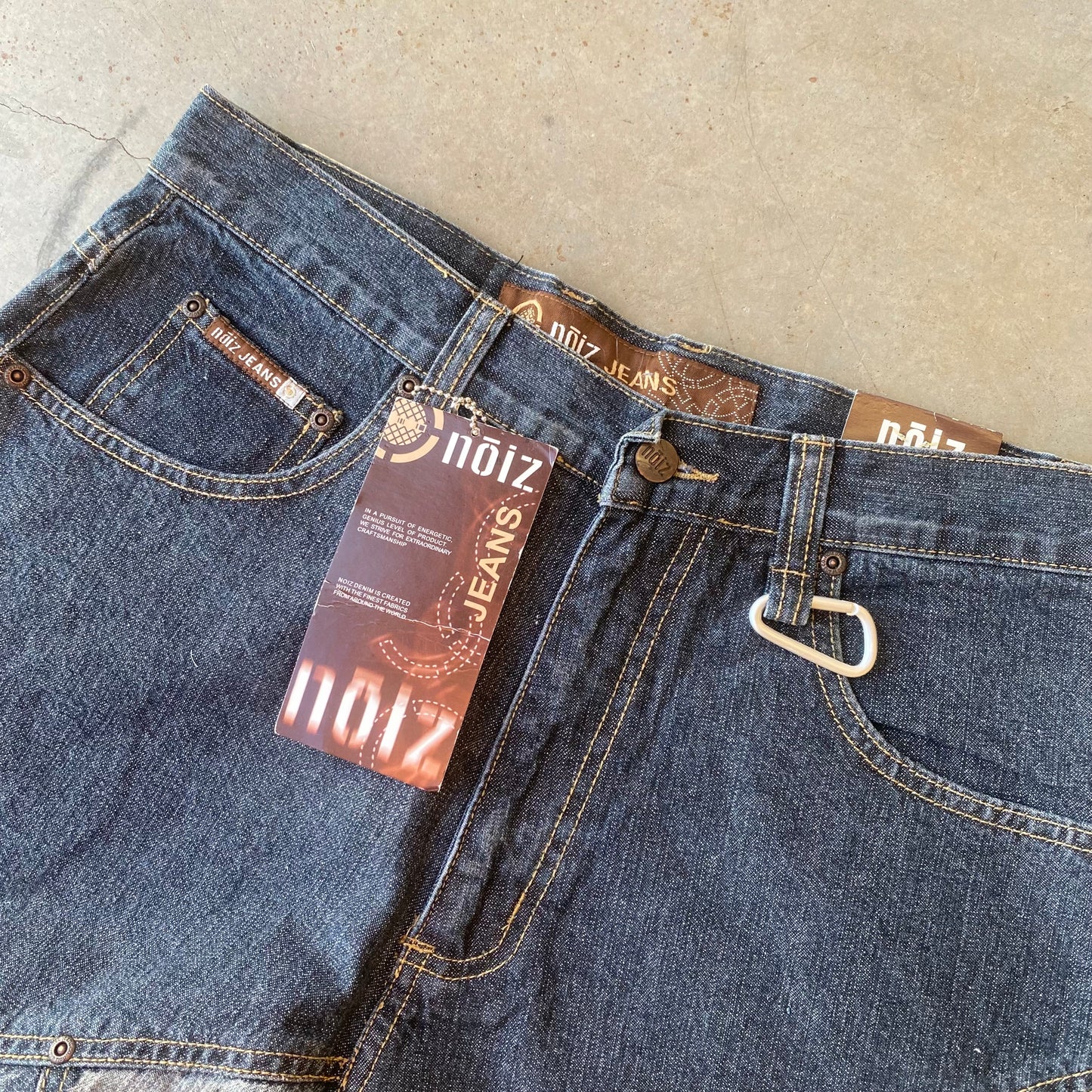 Vintage Y2K Noiz Baggy Painted Mens Denim Jeans (32x34)