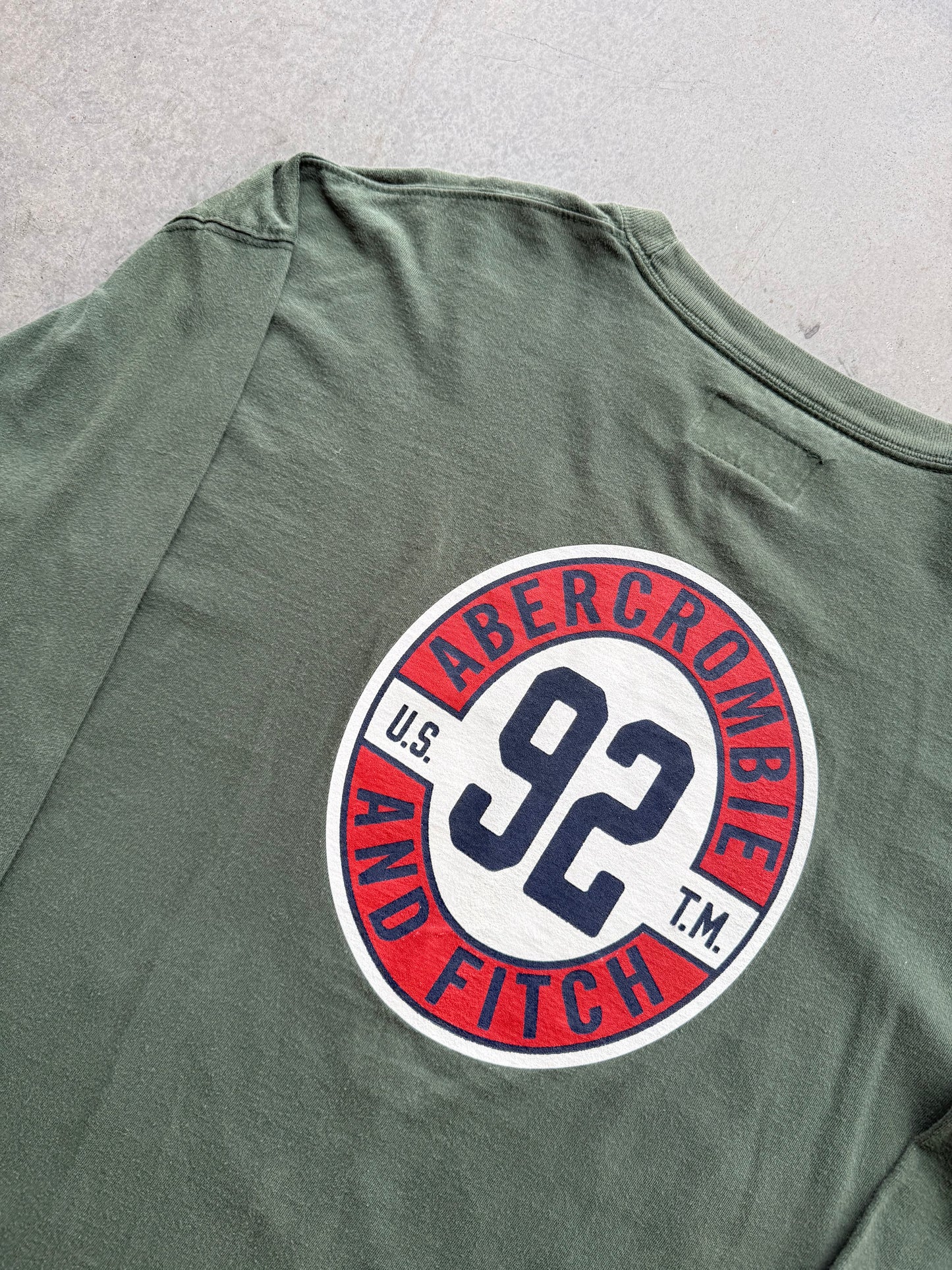 Vintage 2000s Abercrombie & Fitch Long Sleeve Green Tee ( XXL )