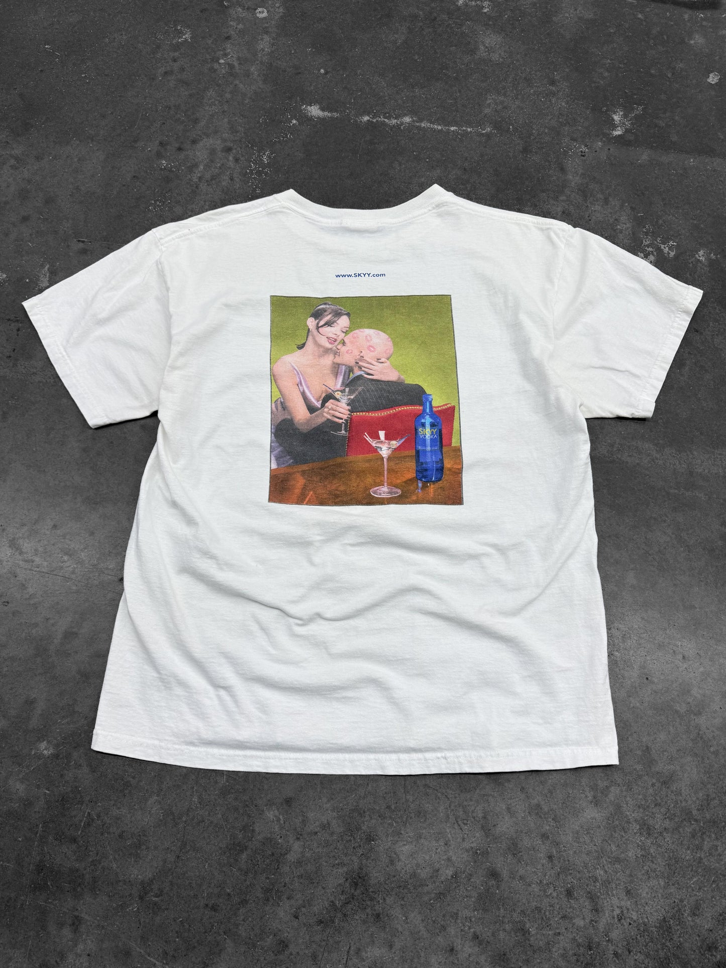 Vintage 90s Mr Smooth Sky Vodka Promo Tee ( Large )