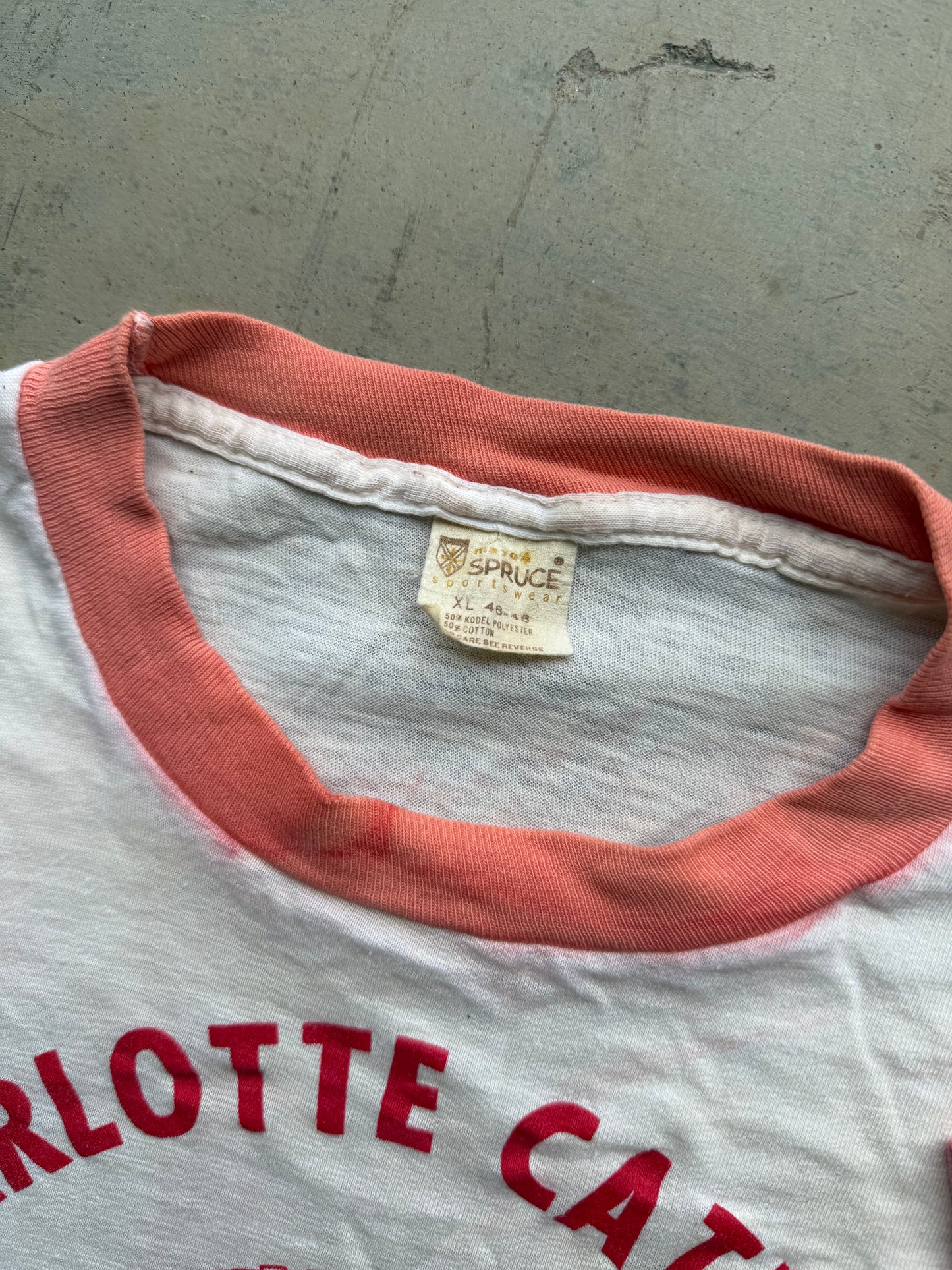 Vintage 1977 Charlotte Catholic State Champs Tee ( Medium )